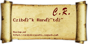 Czibók Renátó névjegykártya
