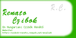 renato czibok business card